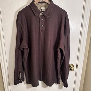 Vintage L.L Bean Long Sleeve Shirt Collar 1/4 Button Men's XL Tall 0 RW02 90s